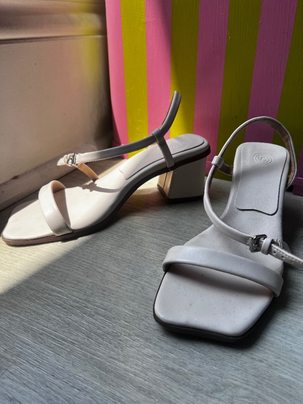 Cream heels 2 inch